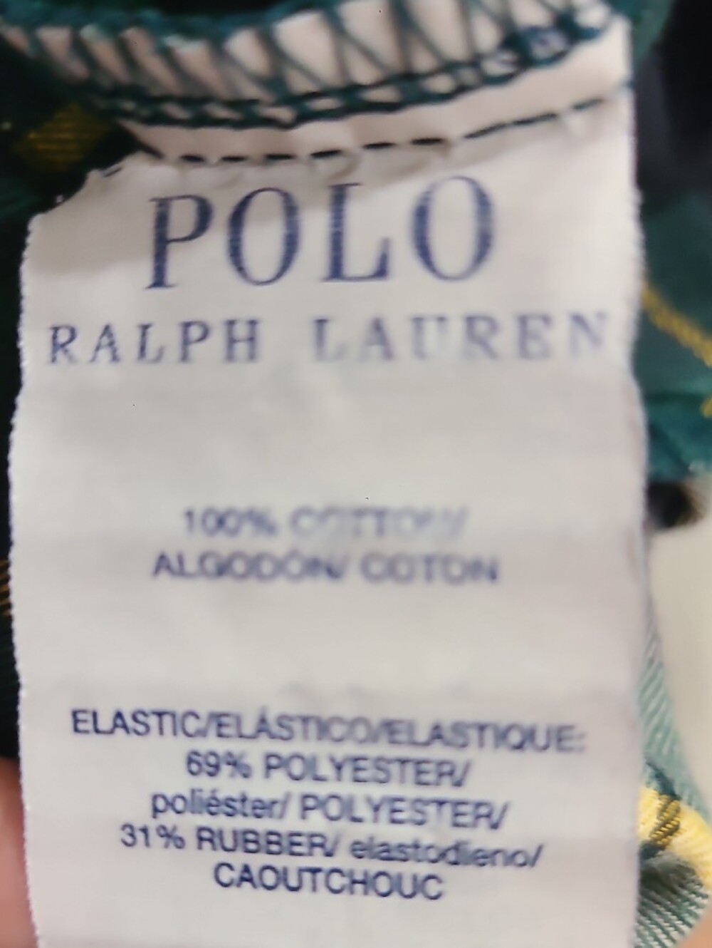Polo by Ralph Lauren Green and Cream Plaid Lounge Pants - Picture 6 of 6